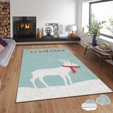 Conceptum Hypnose tepih s novogodišnjim motivima Asr-Crpt-88, Pravougaoni, 80 x 140 cm, Šareni | Eponuda.ba