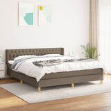 The Living Store Box spring postelja z vzmetnico taupe 180x200 cm blago - Box Spring Postelja, (21512002) | Shoptok.si