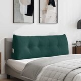 vidaXL Poglavni vzglavnik Temno zelena 120 x 24 x 50 cm blago | Shoptok.si
