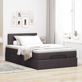  Okvir za krevet s madraca tamnosmeđi 120x190 cm od tkanine | shoptok.hr