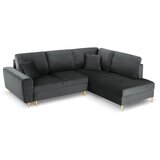 Cosmopolitan Design Tamno siva baršunasti sklopiva/s prostorom za odlaganje kutna garnitura (s desnim kutom/u obliku slova L) Kyoto – | shoptok.hr