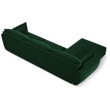 Mazzini Sofas Temno zelena žametna kotna sedežnagarnitura z ležalnikom (levi kot) Vanda – | Shoptok.si