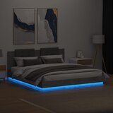  Okvir kreveta s uzglavljem LED siva boja betona 200 x 200 cm | shoptok.hr