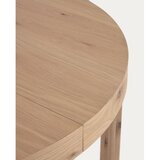 Kave Home Okrogla raztegljiva jedilna miza z dodatno ploščo v hrastovem dekorju ø 120 cm Colleen – | Shoptok.si