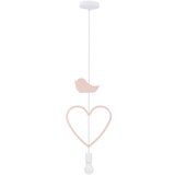 Candellux Lighting Bijelo-ružičasta dječja svjetiljka s metalnim sjenilom Single - | shoptok.hr
