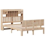 vidaXL Knjižna postelja brez vzmetnice 135x190 cm trdna borovina | Shoptok.si