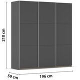 Rauch Möbel OMARA Z DRSNIMI VRATI, siva | Shoptok.si