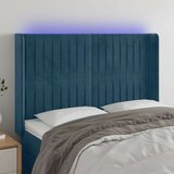  LED uzglavlje tamnoplavo 147x16x118/128 cm baršunasto | Eponuda.ba