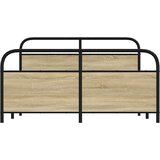 Metalni Kovinski posteljni okvir brez vzmetnice sonoma hrast 150x200 cm, (21608286) | Shoptok.si