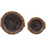  Košara za rastline s shranjevanjem 2 pcs Rjava Kubu rattan, (5000207851) | Shoptok.si