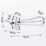 Berdsen BD-952 usmjerena vanjska TV antena ultra HD 4K | shoptok.hr