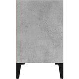  Noćni ormarić s metalnim nogama boja betona 40 x 30 x 50 cm - Beton siva 1 | shoptok.hr