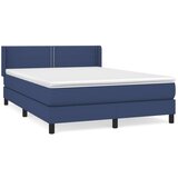 Maison Chic Box spring postelja - Vzmetna postelja z vzmetnico modra 140x190 cm blago SL13766, (21881990) | Shoptok.si