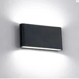 LED stenska svetilka 2x6W 4000K IP65 črna