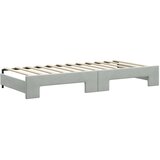  Dnevni krevet na razvlačenje svjetlosivi 90 x 200 cm baršunasti | shoptok.hr