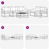  Set vanjskih sofa 6 kom. Bijela i krem | shoptok.hr