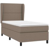  Krevet s oprugama i madracem smeđesivi 90x200 cm od tkanine | shoptok.hr