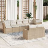vidaXL 8-dijelni set vrtnih sofa od poliratana s jastucima bež | shoptok.hr