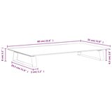  Stalak za monitor crni 60x35x8 cm kaljeno staklo i metal | shoptok.hr