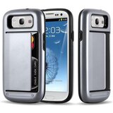 Cadorabo Ohišje, združljiv s Samsungom v oklepu Silver - Outdoor Hybrid Tard Catch Zaščitni pokrov s kartico v težkem oblikovanju, (20566054) Cene