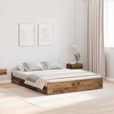  Krevet s ladicama Staro drvo 140 x 190 cm Konstruirano drvo | shoptok.hr