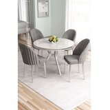 Hanah home trpezarijski set, 5 dijelova, siva Slike