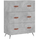  Komoda siva boja betona 69,5 x 34 x 90 cm od konstruiranog drva Slike