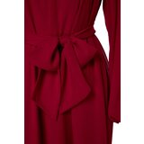 Trendyol X Kevser Sarıoğlu Fuchsia Chiffon Evening Dress With Draping Shoulder Belt and Drape | Eponuda.ba