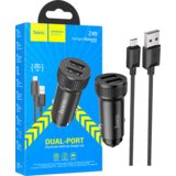 hoco. Auto punjač sa microUSB kablom Z49 Level, 2 x USB, 2.4A, 12W | Eponuda.ba