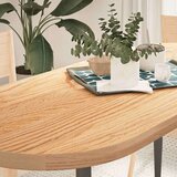 vidaXL Mizna plošča 140x60x4 cm trdna hrastovina ovalna | Shoptok.si