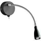 Searchlight Flexi Wall LED nastavljiva stenska svetilka LED bralna svetilka črne barve, (22100539) | Shoptok.si