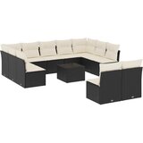  12-dijelni set vrtnih sofa od poliratana s jastucima crni | shoptok.hr