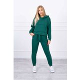 Kesi Insulated set with a sweatshirt tied at the bottom green Cene