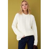 TRENDYOLMILLA ženski duks Twoaw26Kz00135, bone-ecru Cene