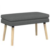  Klupa s dvostrukim slojem Tamnosiva 80 x 40 x 47 cm Tkanina | shoptok.hr