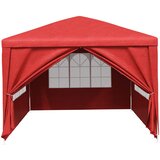 Šator za zabave 400 x 300 x 255 cm Crvena PE i čelik | shoptok.hr
