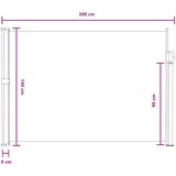  Retraktabilna bočna tende Pijesak 300 x 140 cm Poliester | shoptok.hr