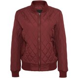 Urban Classics Women's Diamond Quilt Nylon Jacket Burgundy | shoptok.hr