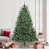 vidaXL Umetno Zložljivo Božično Drevo Zelena 240 cm PVC in kovina | Shoptok.si