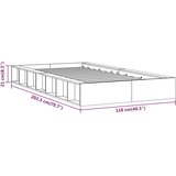  Okvir za krevet bijeli 100 x 200 cm od masivnog drva | shoptok.hr