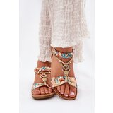 ARTIKER Women's Flat Sandals With Woven Strap And Decoration | Shoptok.si