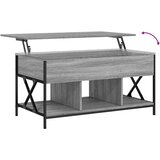  Stolić za kavu siva boja hrasta 100x55x50 cm od drva i metala | shoptok.hr