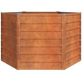  Povišena vrtna gredica boja hrđe 129x129x77 cm čelik COR-TEN | shoptok.hr