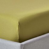 HOMESCAPES mornarsko modra lanena ovita rjuha s 30 cm globino iz egipčanskega bombaža s 1000 niti, 90x190 cm, (20747746) | Shoptok.si