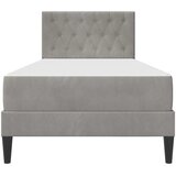  Okvir kreveta s madracem Svijetlo siva 100 x 200 cm Baršun | Eponuda.com