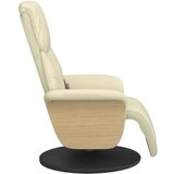  Masažni naslonjač od umjetne kože s osloncem za noge krem | shoptok.hr