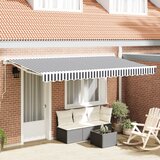 vidaXL Retraktilna tenda Antracitna in bela 400x200 cm Cene