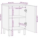 vidaXL Kopalniška omarica 38x33,5x58 cm Masivni les Mango | Shoptok.si