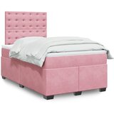 Box spring krevet s madracem ružičasti 120 x 200 cm baršunasti | shoptok.hr
