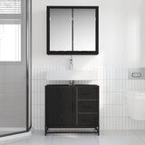  Set namještaja za kupaonicu 2 pcs Crni hrast Konstruirano drvo | Eponuda.com